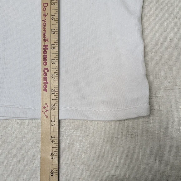 ZARA White Embroidered Floral Sweatshirt Puff Sleeve 100% Cotton Sz S - Picture 8 of 9